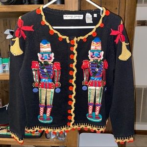 Michael Simon Christmas Sweater Ugly Sweater size small fits medium too